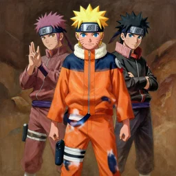 ultra realistic portrait painting of a fusion of naruto and gohan art by masashi kishimoto, 4 k, naruto artstyle, cel shaded, highly detailed, epic lighting, full body
