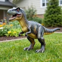 velocoraptor lawn ornaments  at  vanvcouver,british columbia,canada