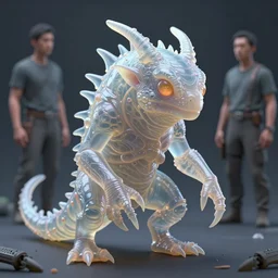 a translucent bio creature by neville page, ken barthelmey, carlos huante and doug chiang, sharp focus, trending on artstation, hyper realism, octane render, 8 k, hyper detailed, ultra detailed, highly detailed, zbrush, concept art, creature design