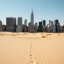 new york city in a desert