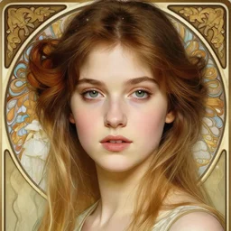 beautiful portrait of katie cummings, soft features, by magali villeneuve and greg rutkowski and artgerm and alphonse mucha, intricate, elegant, highly detailed, photorealistic, trending on artstation, trending on cgsociety, 8 k, sharp focus