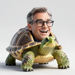 mitch mcconnell sticking his head out of a turtle shell, jaws, glasses, octane render, unreal 5 engine
