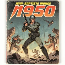 ( ( ( ( ( 1 9 5 0 s retro future graphic novel science fiction war cover. muted colors. ) ) ) ) ) by jean - baptiste monge!!!!!!!!!!!!!!!!!!!!!!!!!!!!!!