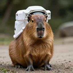 Portrait of a Capybara Astronaut