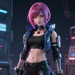 a space - girl, 1 / 6 katsuya terada, cyberpunk, hyper - realistic, 4 k, unreal engine, highly detailed