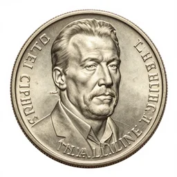 stallone in a dollar coin