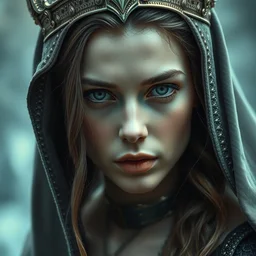 katie mcgrath as a beautiful medieval queen by gerald brom + mark arian + stanley artgerm lau + wlop, extremely detailed, hyper realistic, smooth, sharp focus