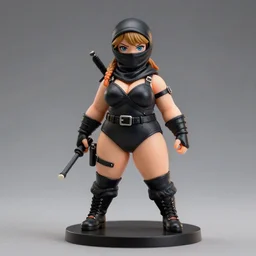 thicc lady wearing ninja clothes, figurine