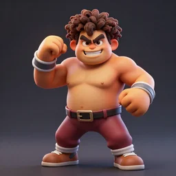 3 d model of chumlee character in fighting game, stylized 3 d graphics, hdr, ultra graphics, ray tracing, 4 k image