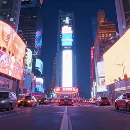 pixar version of 1 9 3 0 s times square, nyc at night