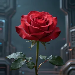 film still of a rose in a marvel movie, science fiction industrial hard science concept art, 8K render octane high definition cgsociety, photorealistic, unreal engine 5