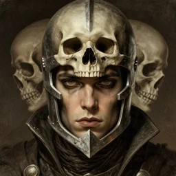 dark souls knight as an eldritch realistic fantasy character, closeup portrait art by donato giancola and greg rutkowski, vintage retro, realistic face, digital art, trending on artstation, eldritch lovecraftian skull helmet, symmetry!!