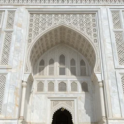a massive iwan with intricate muqarnas made of glowing obsidian and white marble, detailed, incredible, remarkable, volumetric lighting, cinematic lighting — ar 1 6 : 9