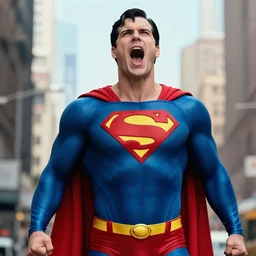 Superman yyelling