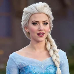 scarlett johansson as elsa from frozen