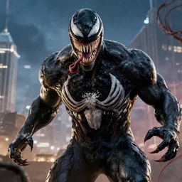 henry cavill as Eddie Brock from Venom (2018), 4k, insanely detailed, fangs