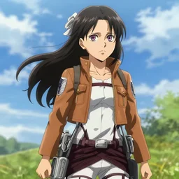A still of Doja Cat in Attack On Titan Anime Series, 8k Resolution.