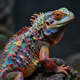 ai created art realistic fine detail fractal colorful lizard skin cinematic ultra detailed sharp focus super beautiful bizarre amazing h. r. giger