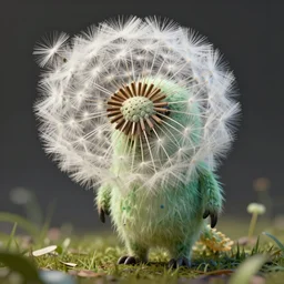 A humanoid dandelion monster, highly detailed, digital art, sharp focus, trending on art station, plant, anime art style