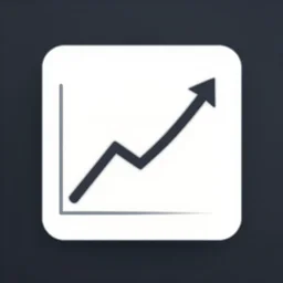 stock chart, modern, simplistic, icon, vector graphics