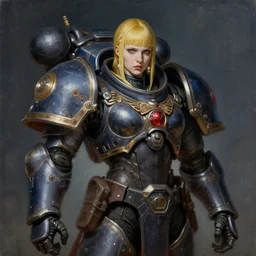 character portrait cyberpunk starcraft terran warhammer 4 0 k space marine tech priest warrior princess ( ( ( ( ( ( ( ( totally definitely not negative no not girl with the pearl earring inspired ) ) ) ) ) ) ), beksinski character design, painting by gaston bussiere, katsuya terada, frank frazetta, tom of finland, trending on artstation