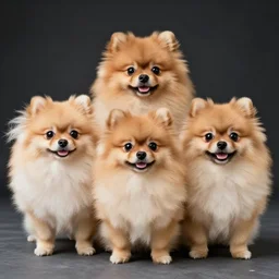 3 d portrait of a pomeranian