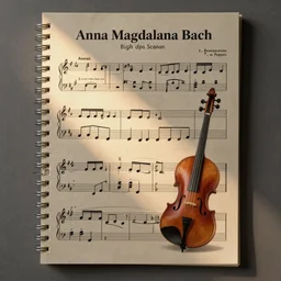 sheet music for a solo, anna magdalena bach, j. w. pepper, high dps scan, bass clef