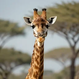 giraffe standing on a giraffe, sharp focus, volumetric light, high details