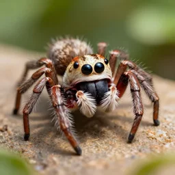 a cute jumping spider, by pixar, macro lens