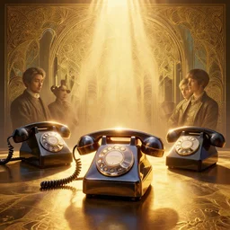 telephones at sunrise. neon light, masterpiece 4 k digital illustration by ruan jia and mandy jurgens and william - adolphe bouguereau, award winning, artstation, gustave dore'background, intricate details, realistic, panoramic view, volumetric lighting, sun rays beaming, hyperdetailed, 8 k resolution, golden hour, intricate art nouveau, smooth, sharp focus, rendered in unreal engine 3