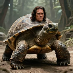 film still of ( ( ( ( ( ( ( danny trejo ) ) ) ) ) ) ) as an ancient!!!! tortoise!!!! human hybrid, scaly skin and shell in a fantasy movie