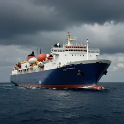 ships at sea, hyper realistic, dramatic lighting