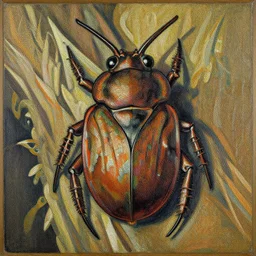 a painting of bug by paul klee, intricate detail, expressionism