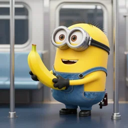 subway jared luring minion with a banana