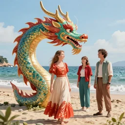 fairytale seaside chinese dragon digital art, irina french, heraldo ortega, mandy jurgens trending on artstation 8 k 1 5 0 mpx