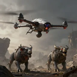 “revenant, reaver drone, felidar cub, art by Chris Rallis and Randy Vargas, high detail, cinematic, cgsociety 8k”
