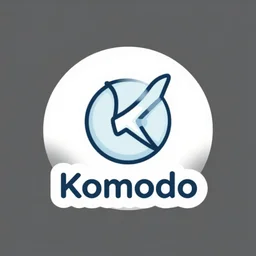 logo for a company called komodo, Line art, graphic design, vector, illustrator