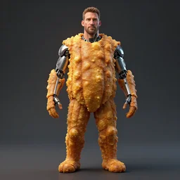 a full body shot of channing tatum as half human and a tater tot, ef 8 5 mm f 1. 8 usm, bionic scifi alexandre ferra, hyper detailed, digital art, trending in artstation, cinematic lighting, studio quality, smooth render, unreal engine 5 rendered, octane rendered