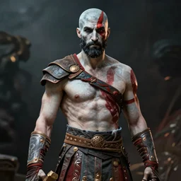 Skinny and wimpy Kratos from God of War