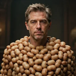 hyperrealistic dslr film still of jeff goldblum disguised as beans, stunning 8 k octane comprehensive 3 d render, inspired by istvan sandorfi & greg rutkowski & unreal engine, perfect symmetry, dim volumetric cinematic lighting, extremely hyper - detailed, incredibly real lifelike attributes & flesh texture, intricate, masterpiece, artstation, stunning