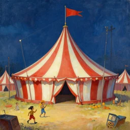 circus in the style of mark ryden