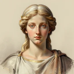 portrait of a roman goddess drawn by artgerm, digital artwork by karol bak and rhads