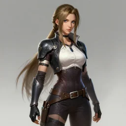 realistic concept art of aerith gainsborough, highly detailed, trending on artstation