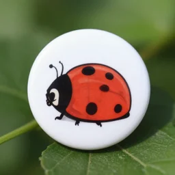 cute ladybug button, 4 k,