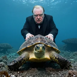 An astonished Winston Churchill discovers the first turtle ever in Galapagos, XF IQ4, f/1.4, ISO 200, 1/160s, 8K, RAW, unedited, symmetrical balance, in-frame