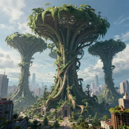 giant eldritch weeds in city, realistic, beautiful texture, beautiful graphics, fantasy artwork, very beautiful scenery, hd, hdr, ue 5, ue 6, unreal engine 5, cinematic 4 k wallpaper, 8 k, ultra detailed