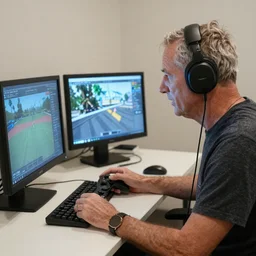 Ron Paul playing video games