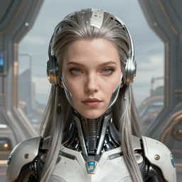 closeup portrait shot of a female biomechanic woman in a scenic scifi environment, intricate, elegant, highly detailed, centered, digital painting, artstation, concept art, smooth, sharp focus, warframe, illustration, hr giger, tomasz alen kopera, peter mohrbacher, donato giancola, leyendecker, boris vallejo
