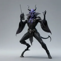 satan using a ham radio, dynamic pose, intricate, elegant, highly detailed centered digital painting artstation concept art smooth sharp focus illustration