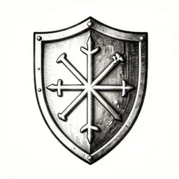 shield iconography old occult runes intaglio etching engraving alchemy ink witchcraft